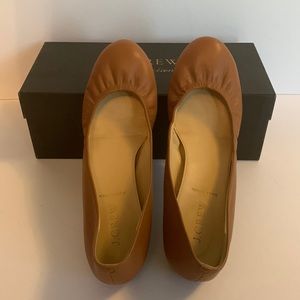 J.Crew Cece leather ballet flats in Tan